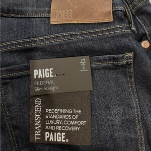 PAIGE Federal Slim Straight Men’s Jeans - Dark Indigo